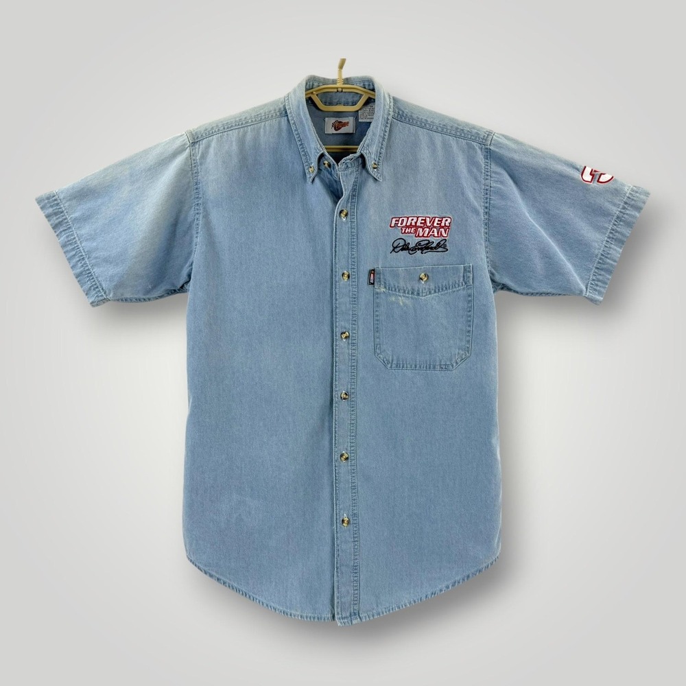 Vintage Dale Earnhardt Winner's Circle Denim Shirt Mens M NASCAR #3 Racing